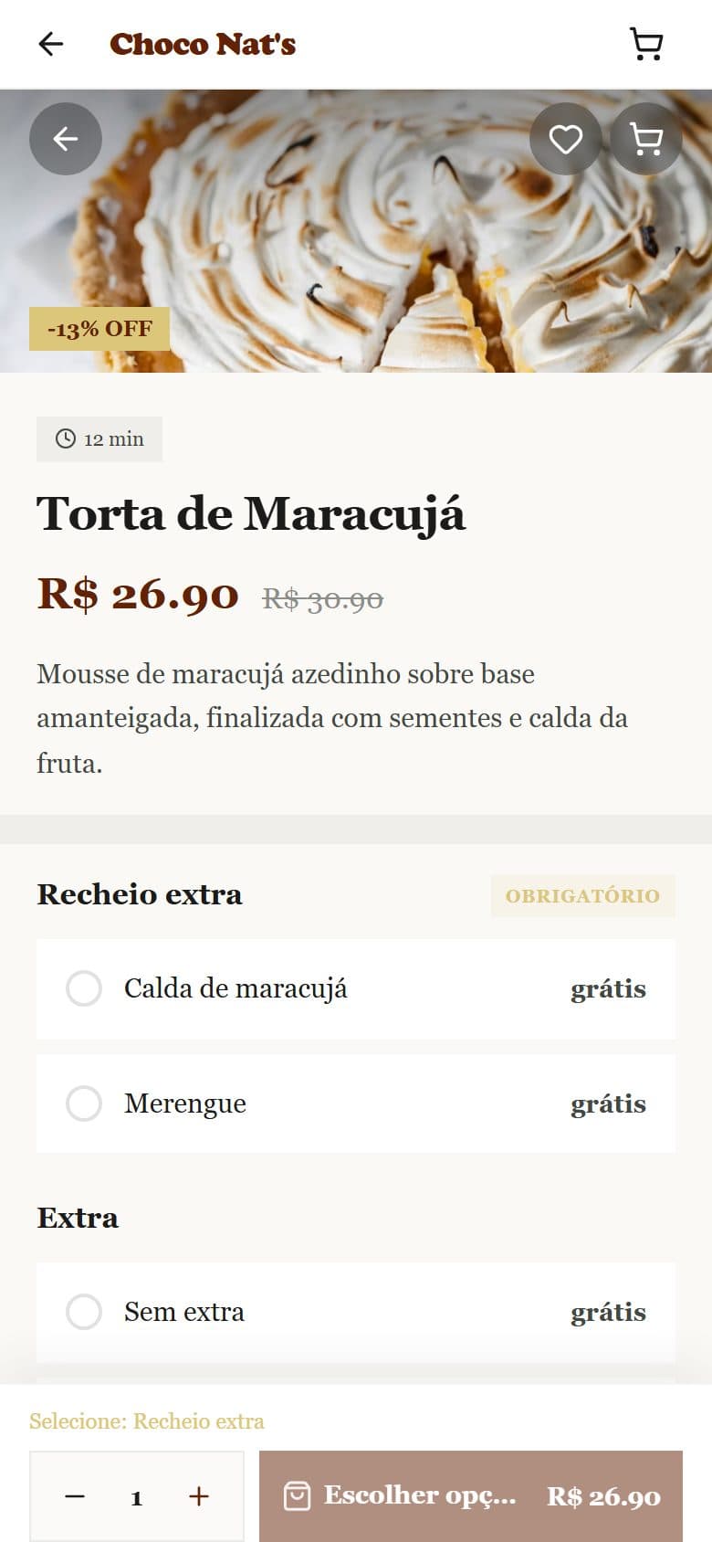 Detalhe no Smartphone — Experiência tátil no pedido